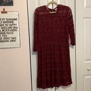 Wine lace dress- SO Soft!